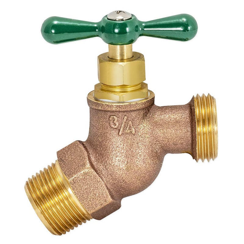 Eastman Heavy-Pattern Male No-Kink Hose Bibb Valve, 3/4 Inch MIP Connection, Brass Plumbing Fitting, 48627 - Image 2